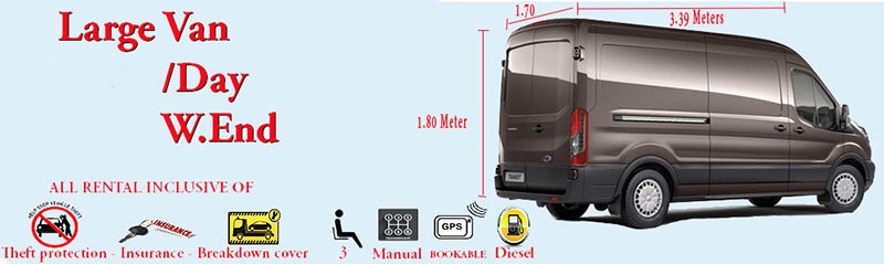 long wheel based van hire north london